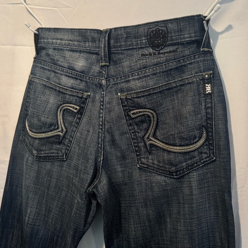 Vintage Rock & Republic Men's Dark Blue Straight Jeans